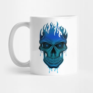 Blue fire skull Mug